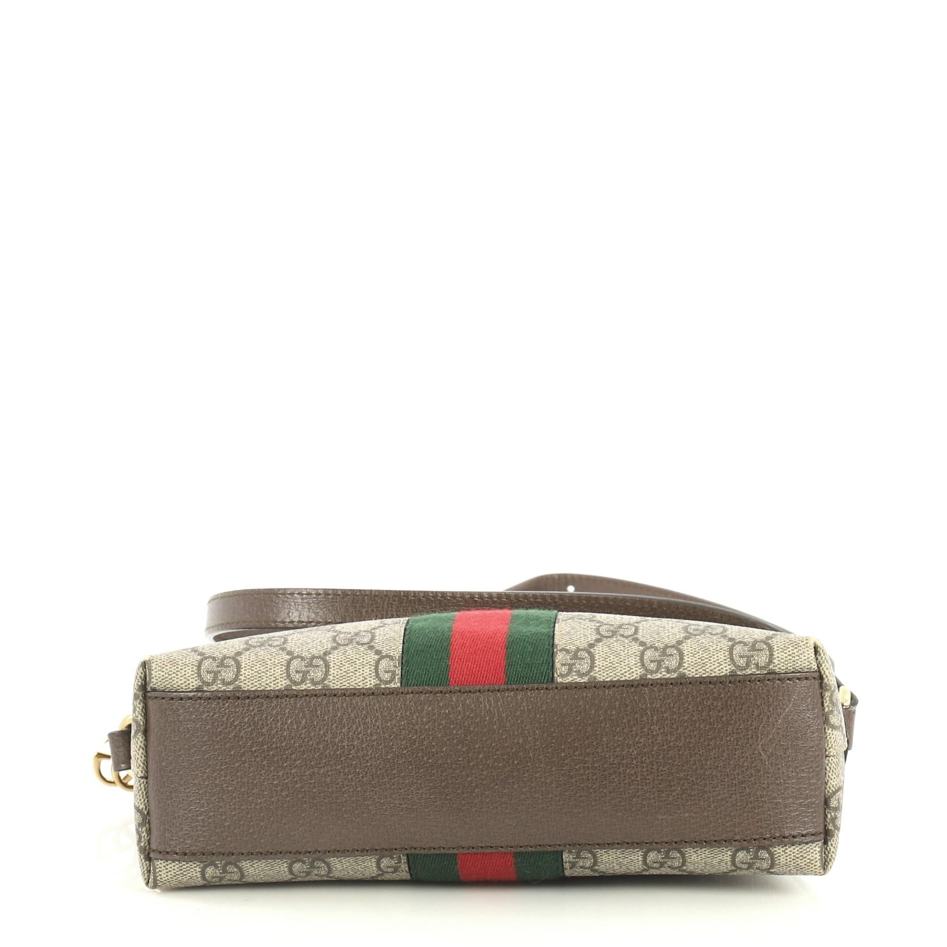 Gucci Ophidia Dome Shoulder Bag GG Coated Canvas Small In Good Condition In NY, NY