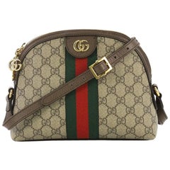 Gucci Ophidia Dome Shoulder Bag GG Coated Canvas Small