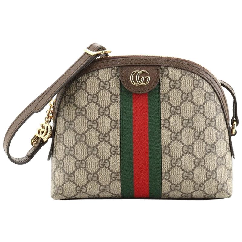 Gucci Ophidia Dome Shoulder Bag GG Coated Canvas Small