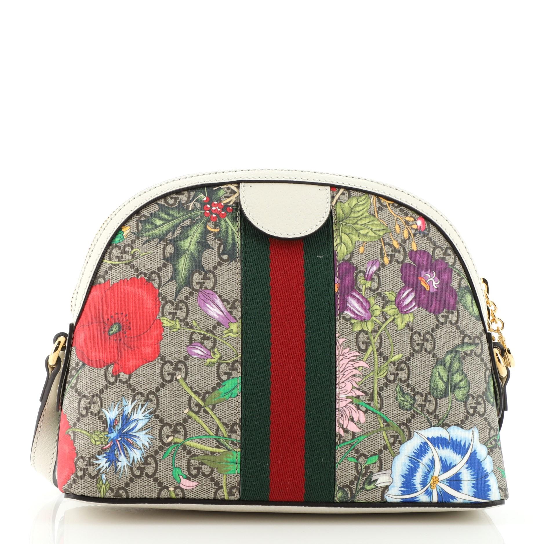 Gucci Ophidia Dome Shoulder Bag Printed GG Coated Canvas Small In Good Condition In NY, NY