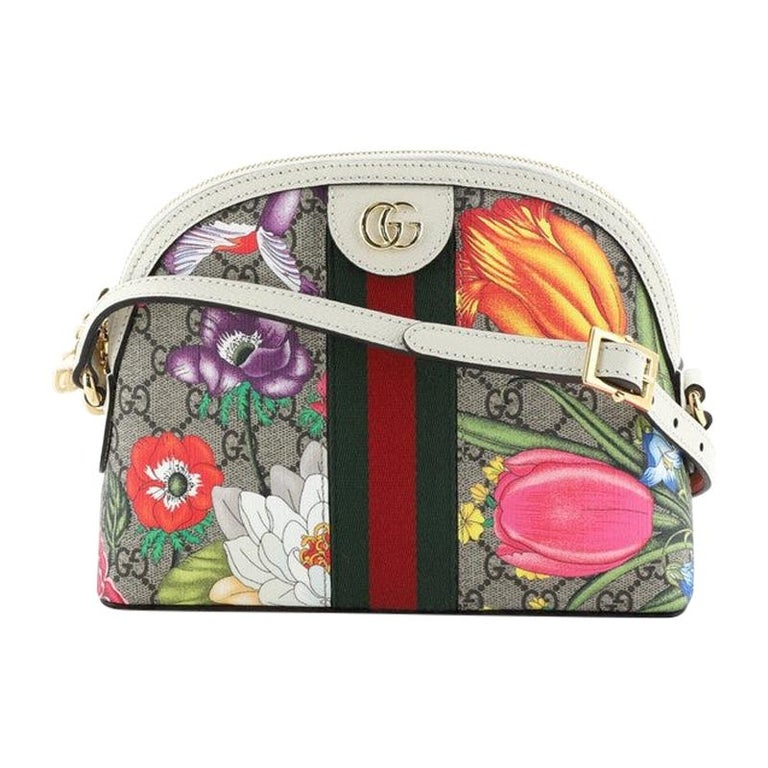Gucci Ophidia Dome Shoulder Bag Printed GG Coated Canvas Small at 1stdibs