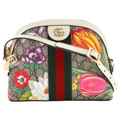 Gucci Ophidia Dome Shoulder Bag Printed GG Coated Canvas Small