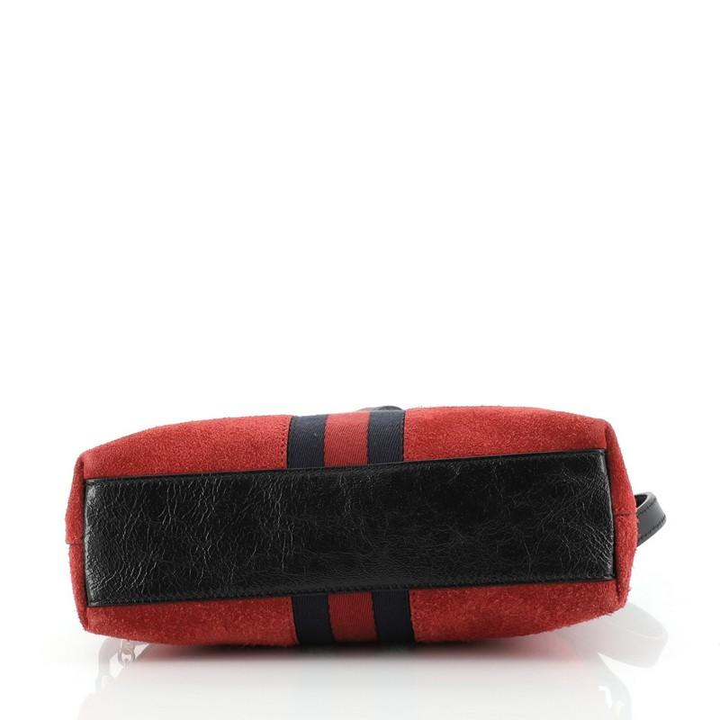 Gucci Ophidia Dome Shoulder Bag Suede Small In Good Condition In NY, NY