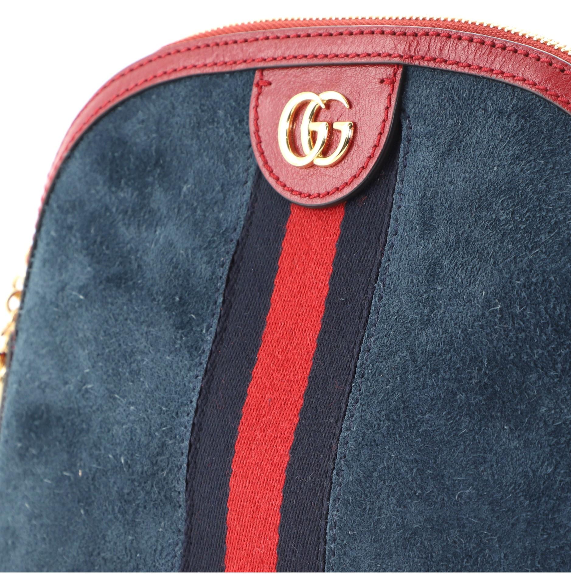 Gucci Ophidia Dome Borsa a tracolla in pelle scamosciata piccola 2