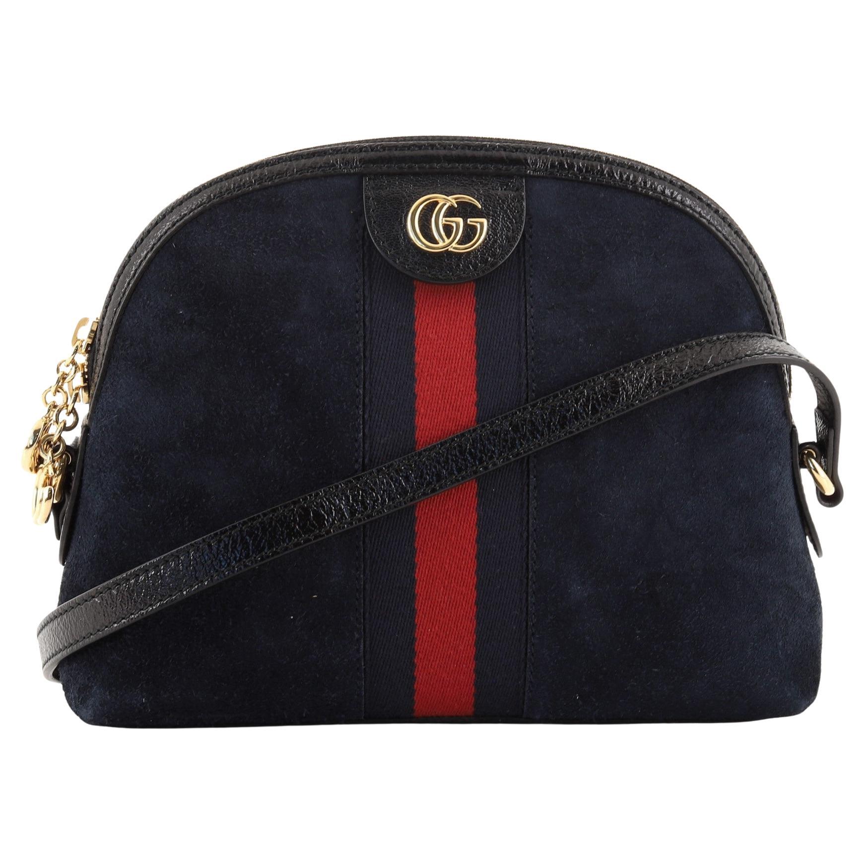 Gucci Ophidia Dome Shoulder Bag Suede Small