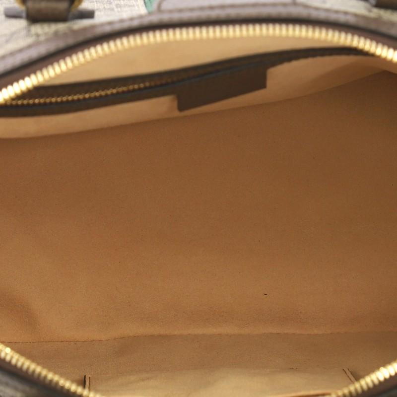 Brown Gucci Ophidia Dome Top Handle Bag GG Coated Canvas Medium