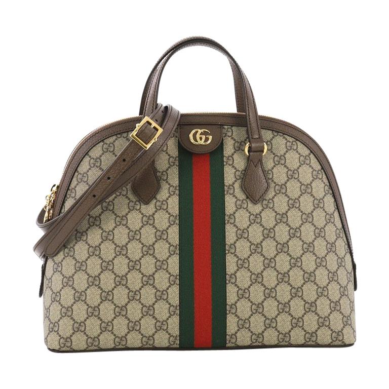 Gucci Ophidia Dome Top Handle Bag GG Coated Canvas Medium at 1stDibs