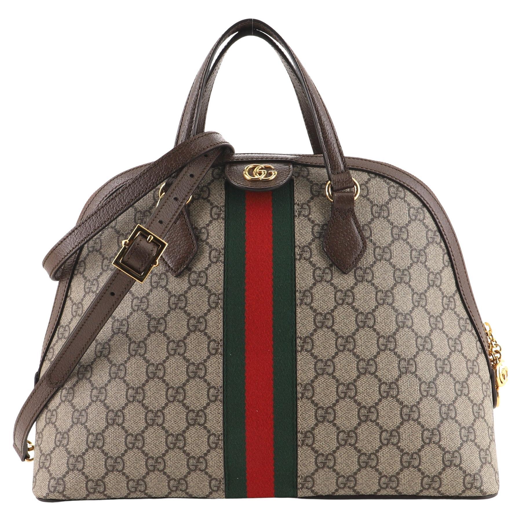 Gucci Ophidia Dome Top Handle Bag GG Coated Canvas Medium For Sale at  1stDibs