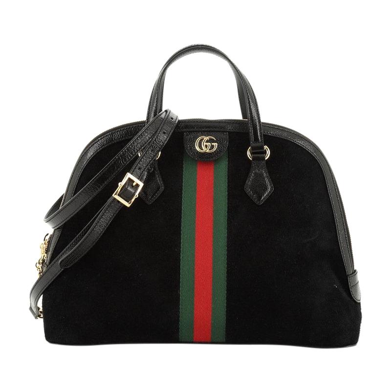 Gucci Ophidia Dome Top Handle Bag Suede Medium