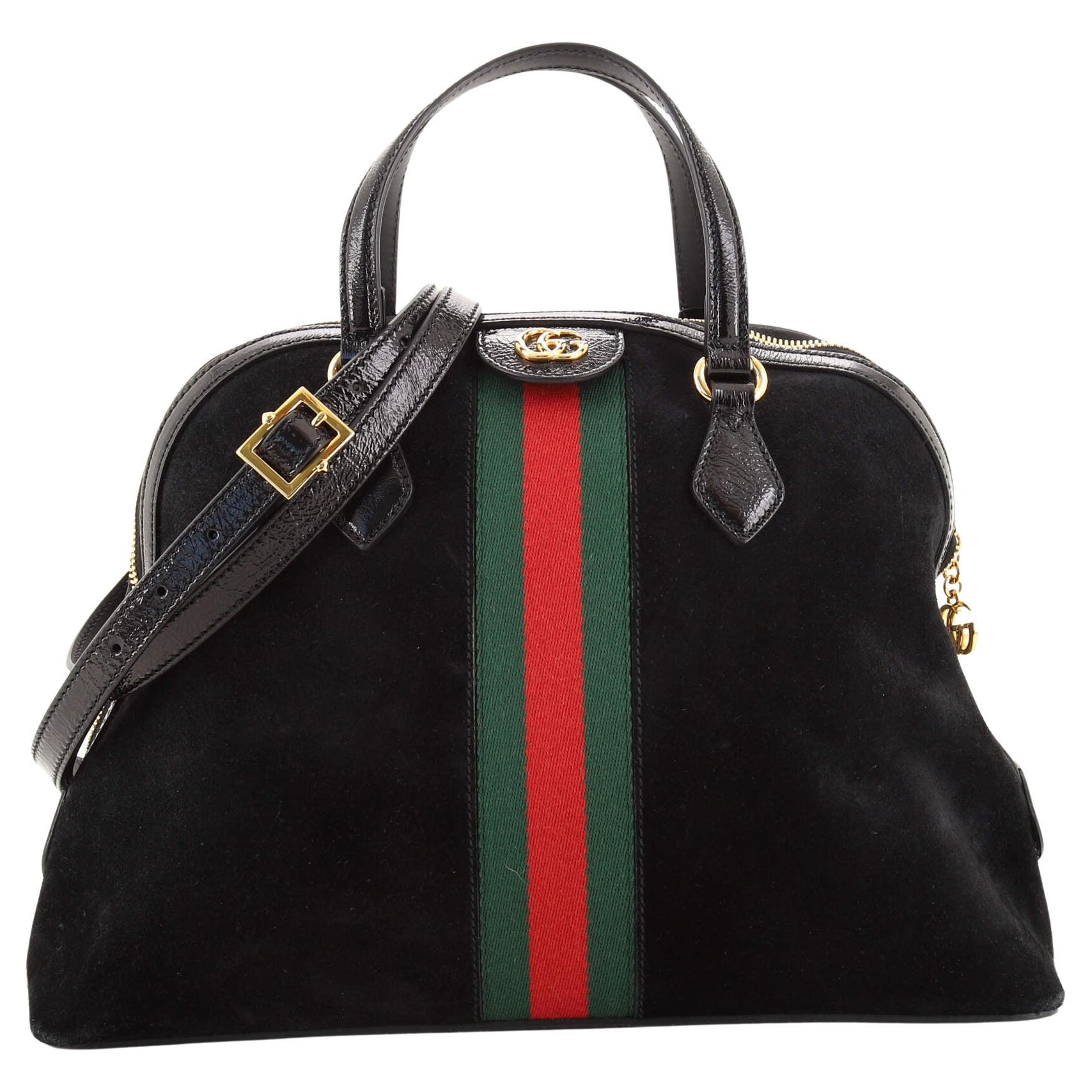 Gucci Ophidia Dome Top Handle Bag Suede Medium