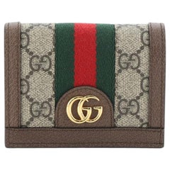 Gucci Ophidia Flap Card Case GG Coated Canvas 