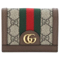 Gucci Ophidia Flap Card Case GG Coated Canvas