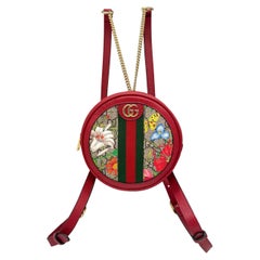 Gucci Ophidia Flora Motif GG Pattern Mini Round Leather Backpack, Cruise 2020.