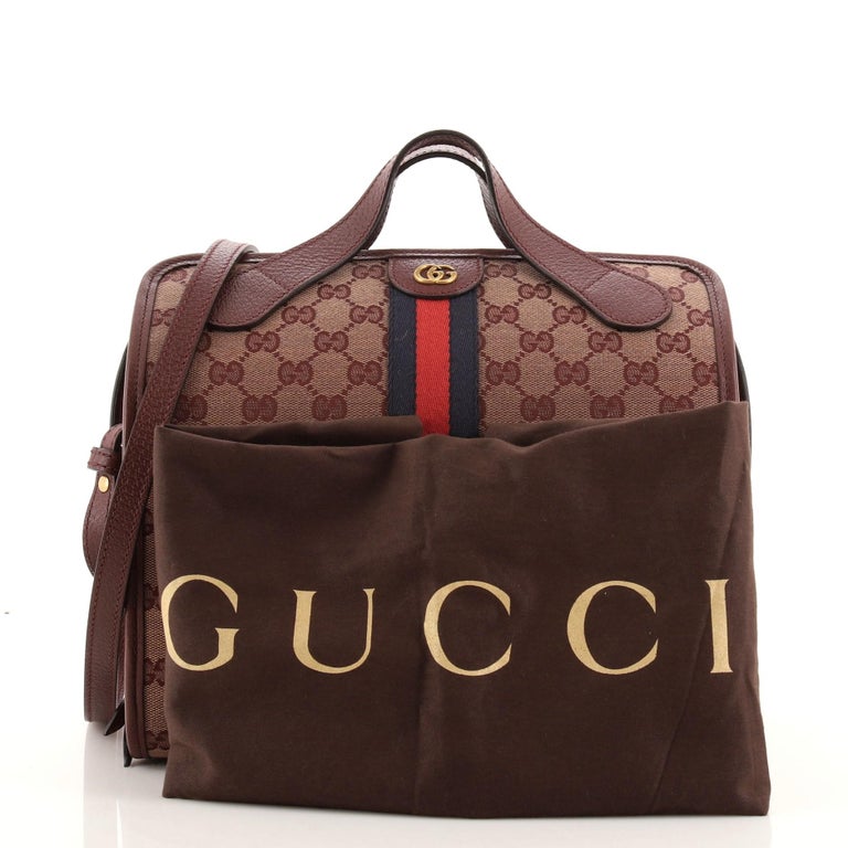Gucci Ophidia Fold Over Duffle Bag GG Coated Canvas Mini at 1stDibs |  ophidia gg small duffle bag
