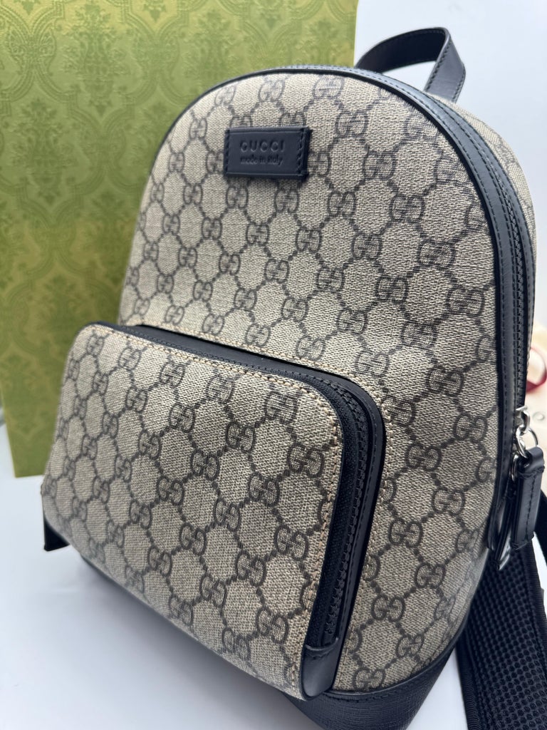 Gucci Front Zip Pocket Backpack Gg #261215G21B Gucci Zip Front Pocket Backpack Camouflage GG Denim | eBay main image 3