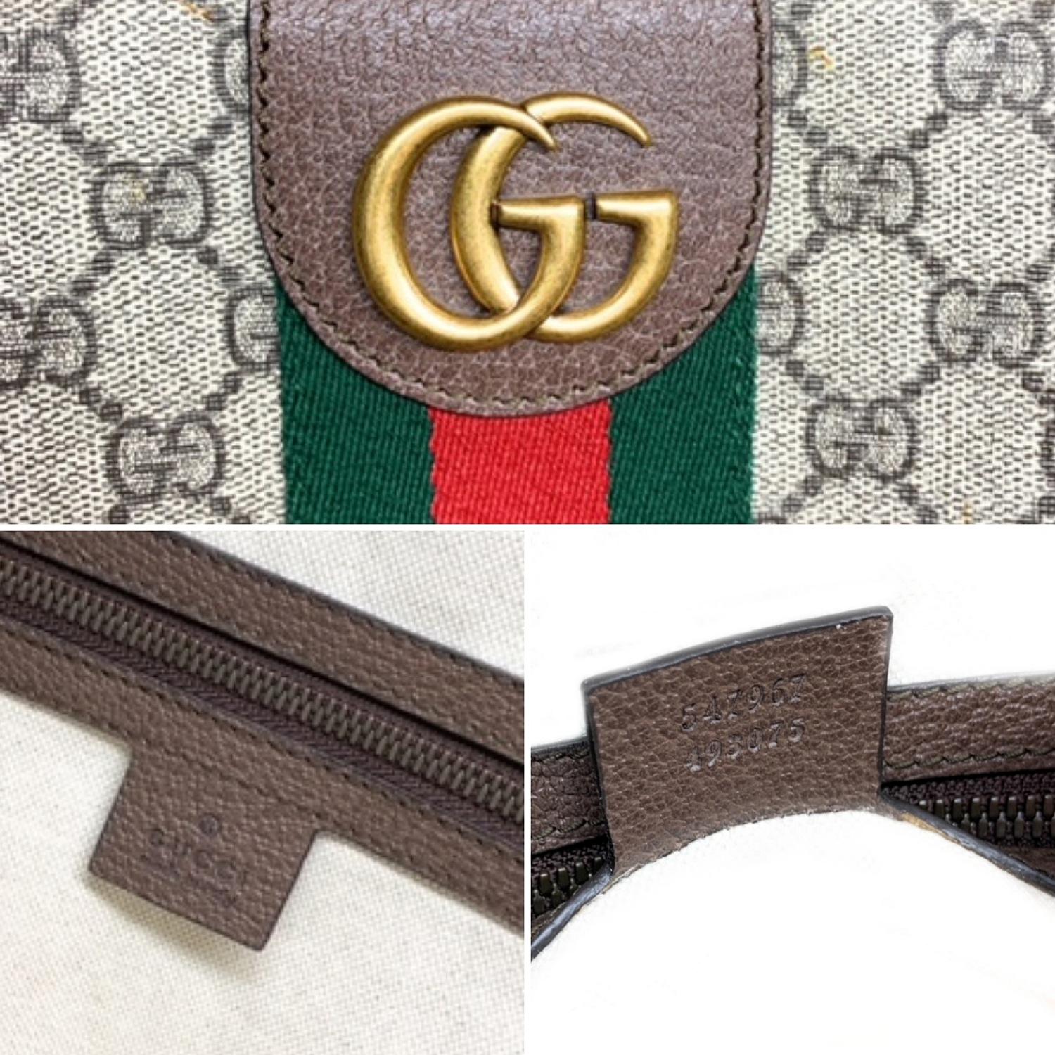 GUCCI Ophidia GG Coated Canvas Medium Backpack In Excellent Condition In Scottsdale, AZ