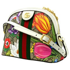 Gucci Ophidia GG Flora Small White Ladies Crossbody Bag