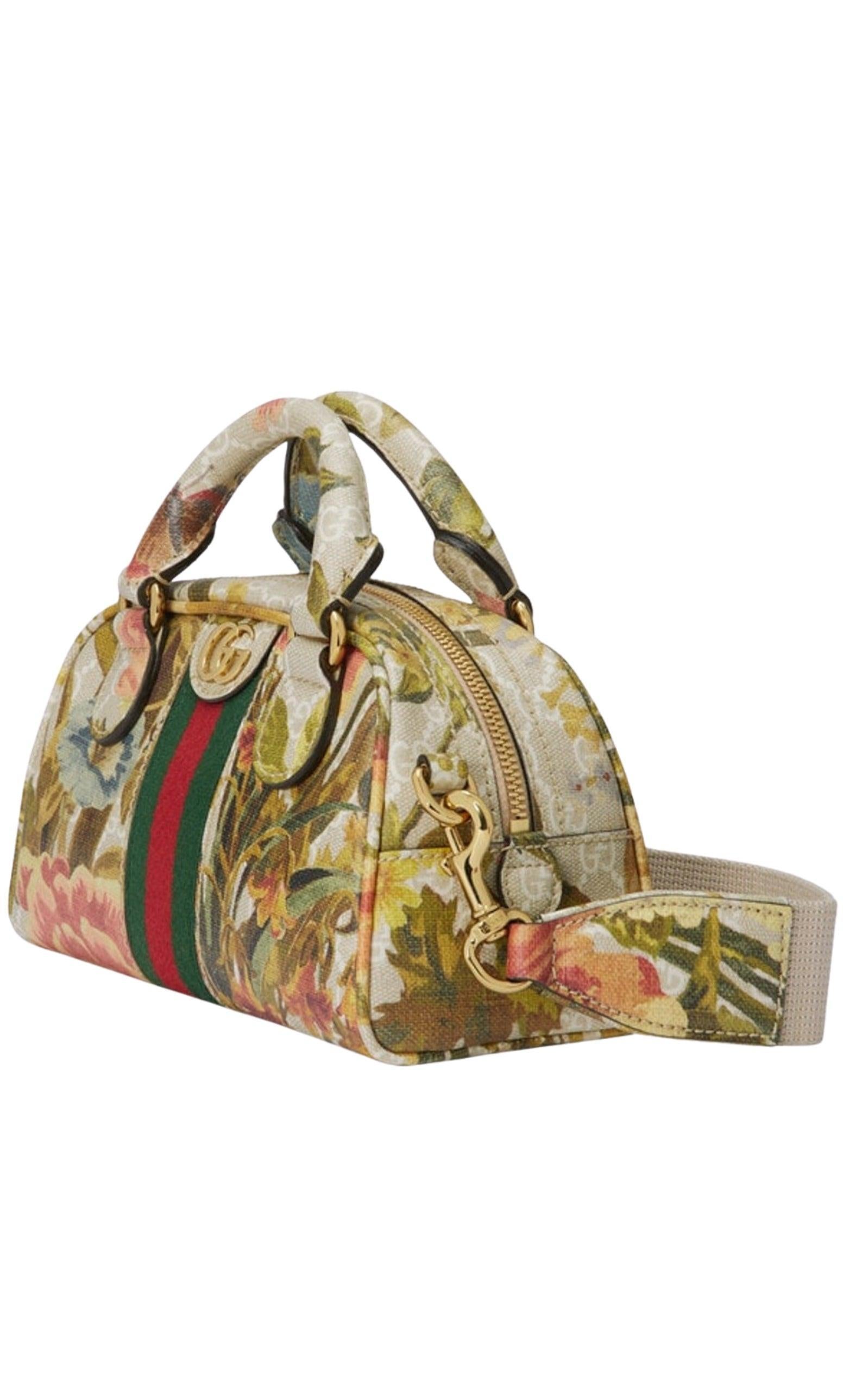 Women's Gucci Ophidia GG Floral Shoulder Mini Bag For Sale
