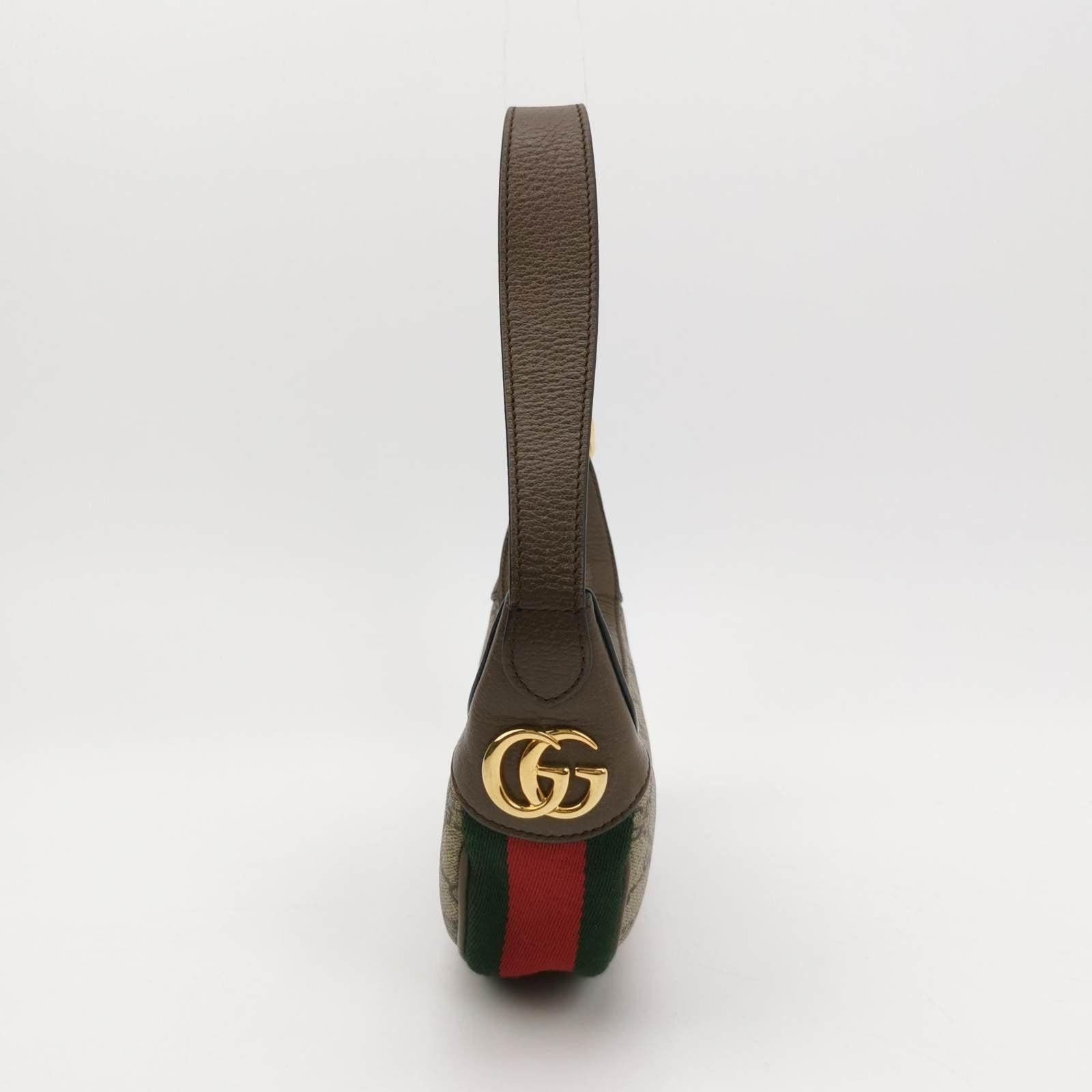 Gucci Ophidia GG Mini Beige/Ebony Monogram Shoulder Bag In Excellent Condition In AUBERVILLIERS, FR