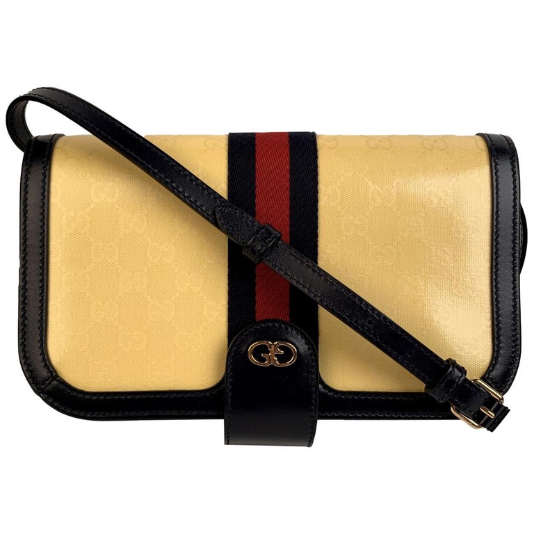 Gucci Ophidia GG Monogram Imprime Compartment Messenger Bag For Sale at