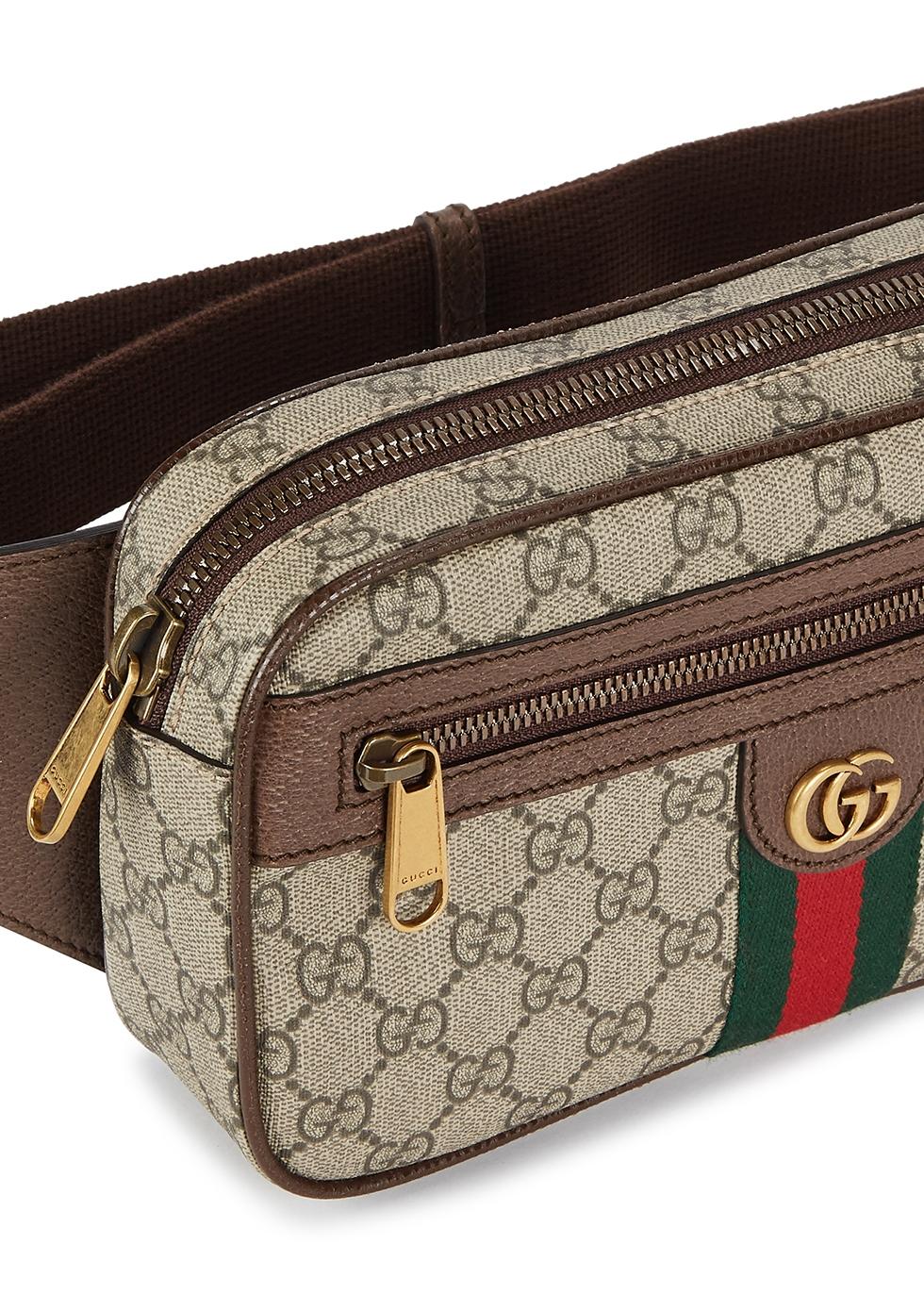 Gucci Ophidia GG Monogram Leather Belt Bag In New Condition In London, GB