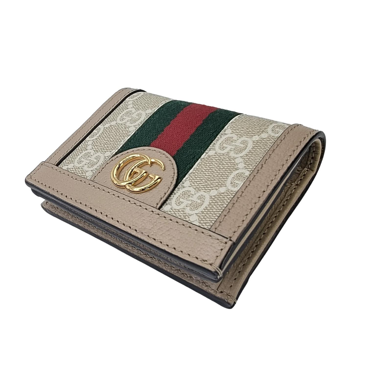 Women's or Men's Gucci Ophidia GG Supreme Canvas Card Case Wallet For Sale
