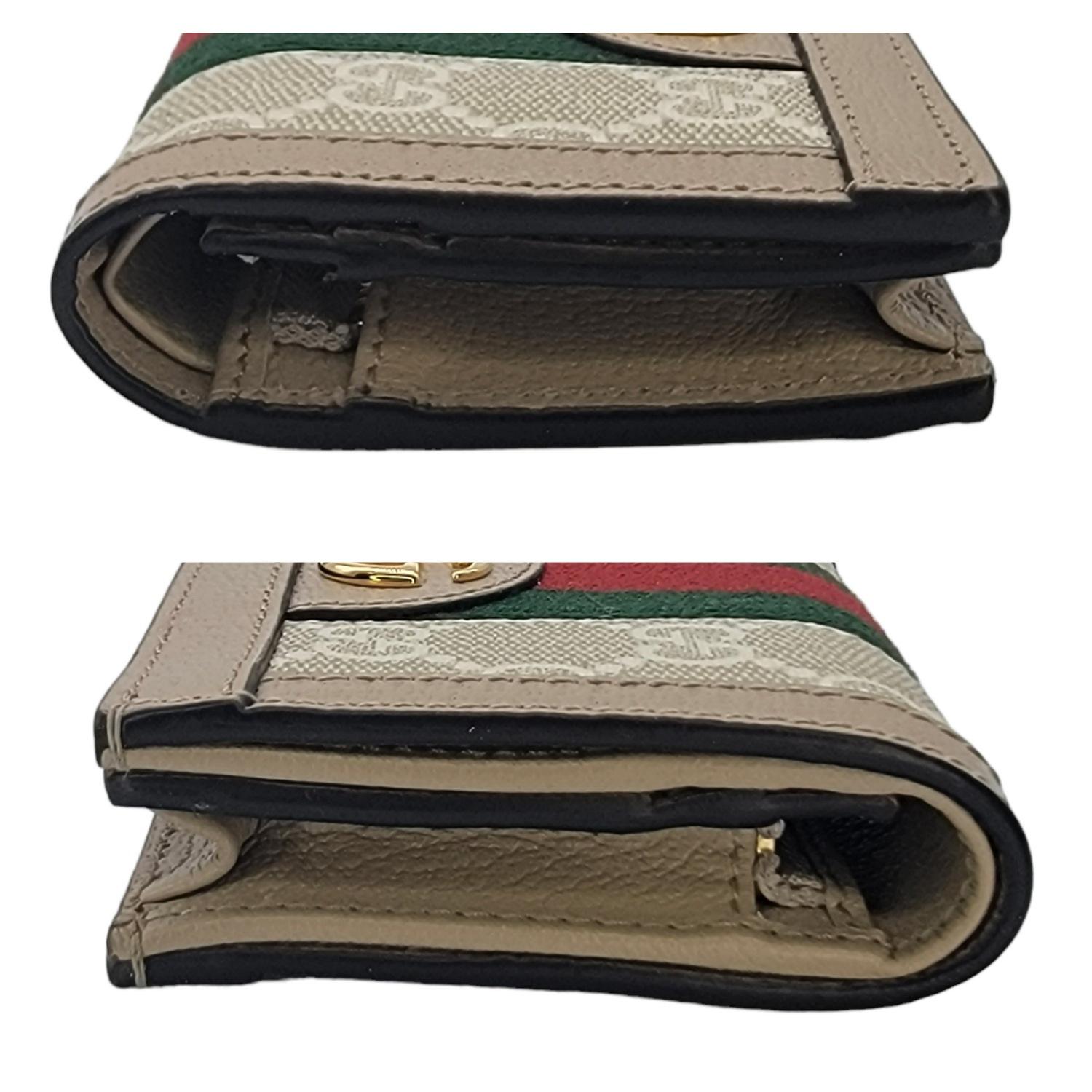 Gucci Ophidia GG Supreme Canvas Card Case Wallet For Sale 1
