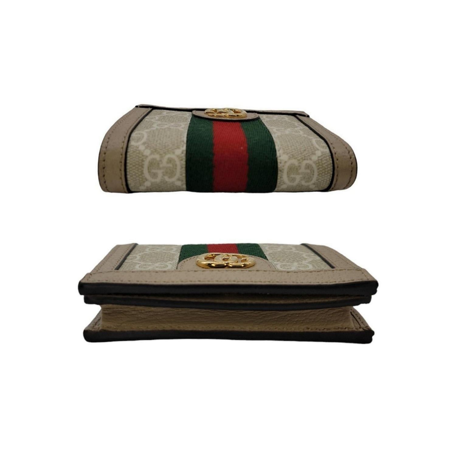 Gucci Ophidia GG Supreme Canvas Card Case Wallet For Sale 2