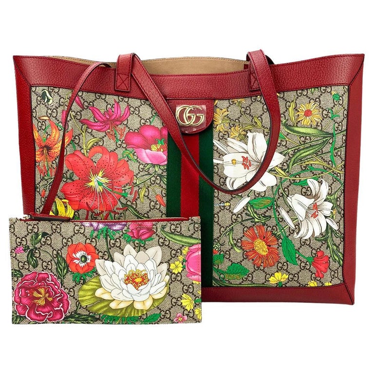 Gucci Ophidia GG Supreme Floral Medium Tote NEW at 1stDibs