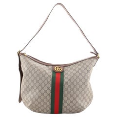 Gucci Ophidia Half Moon Hobo GG Coated Canvas Large
