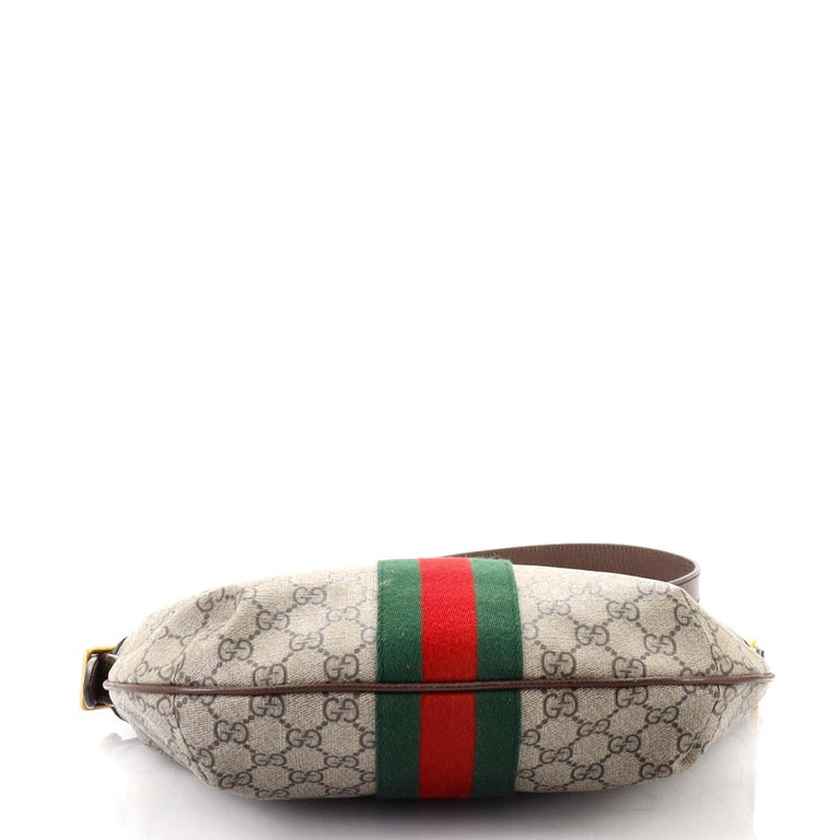 Gucci Ophidia Half Moon Hobo GG Coated Canvas Small For Sale at 1stDibs