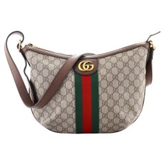 Gucci Ophidia Half Moon Hobo GG Coated Canvas Small