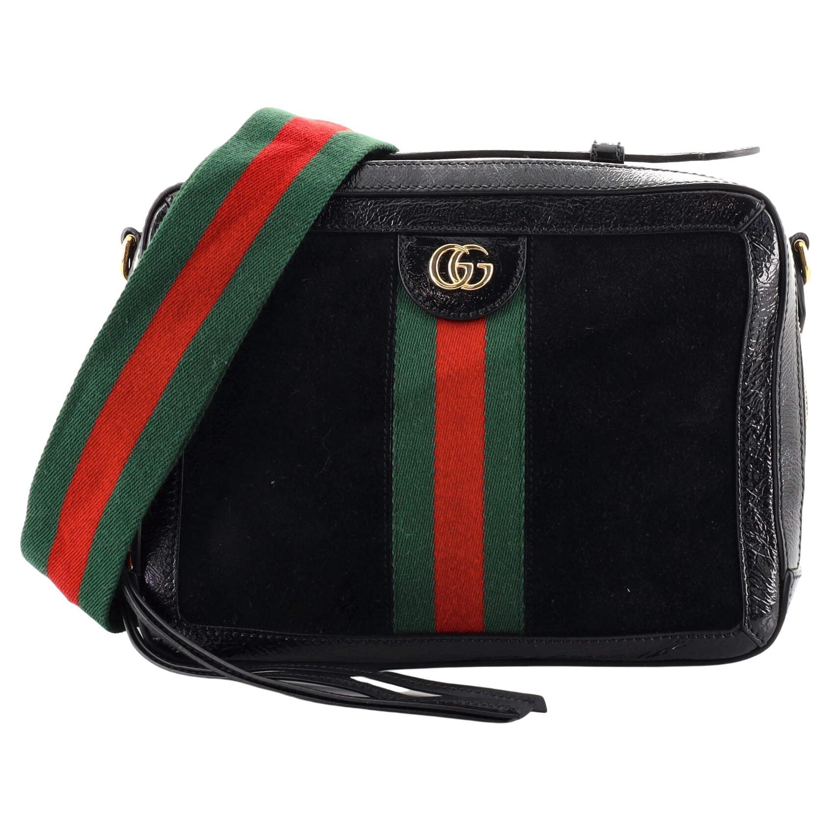 Gucci Black Suede Monogram Hobo Shoulder Bag For Sale at 1stDibs