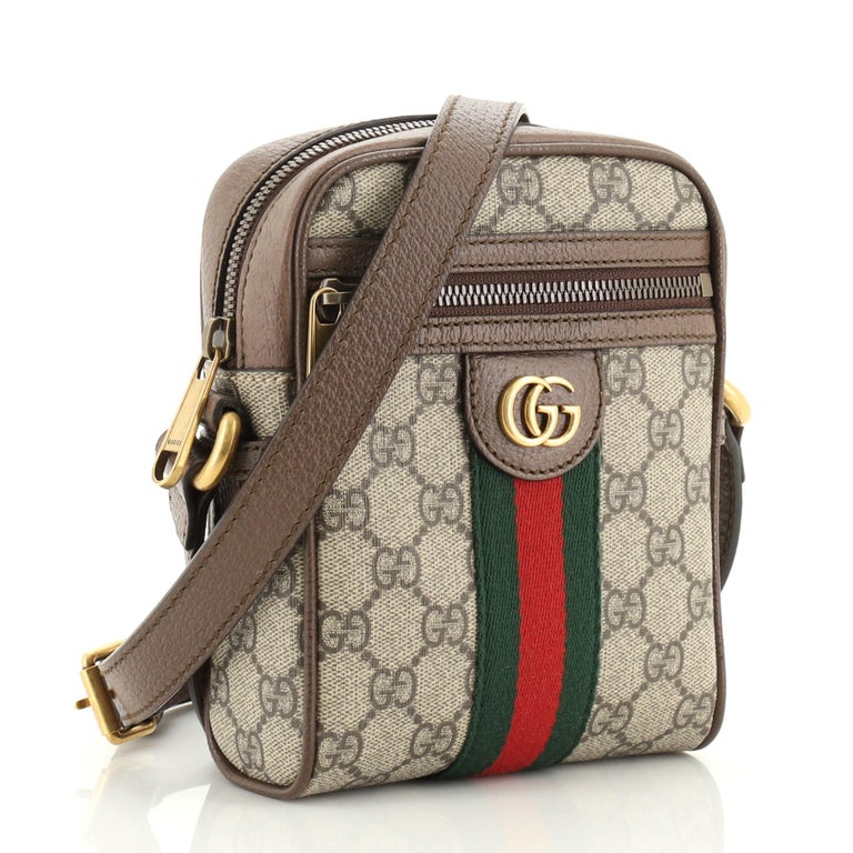 Gucci Ophidia Messenger Bag GG Coated Canvas Mini For Sale at 1stdibs