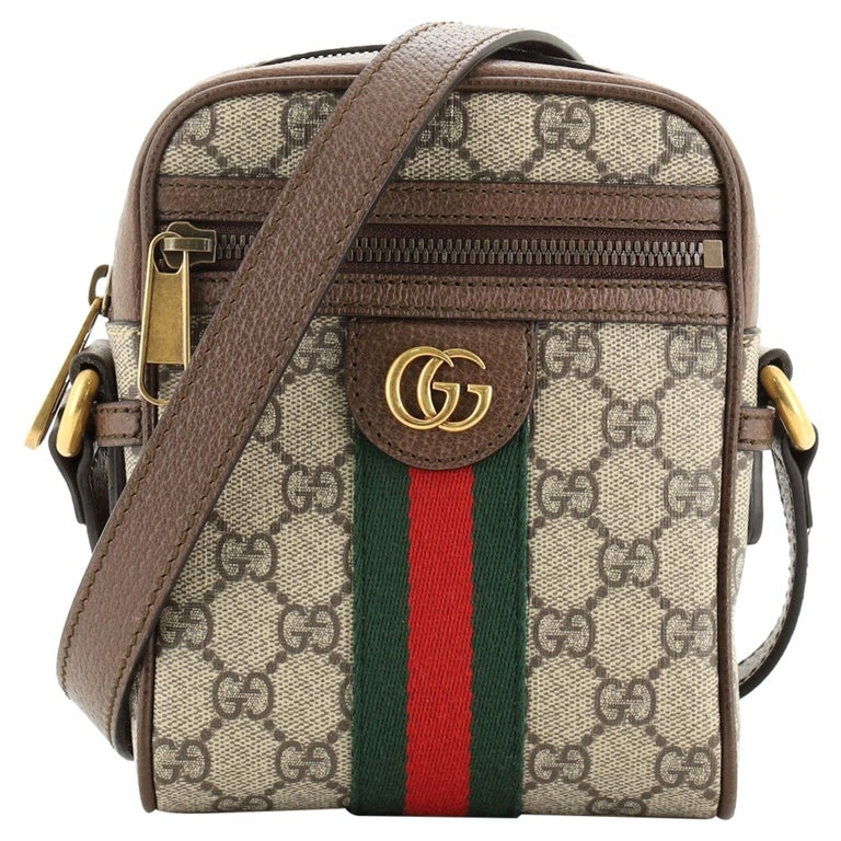 Gucci Ophidia Messenger Bag GG Coated Canvas Mini For Sale at 1stdibs