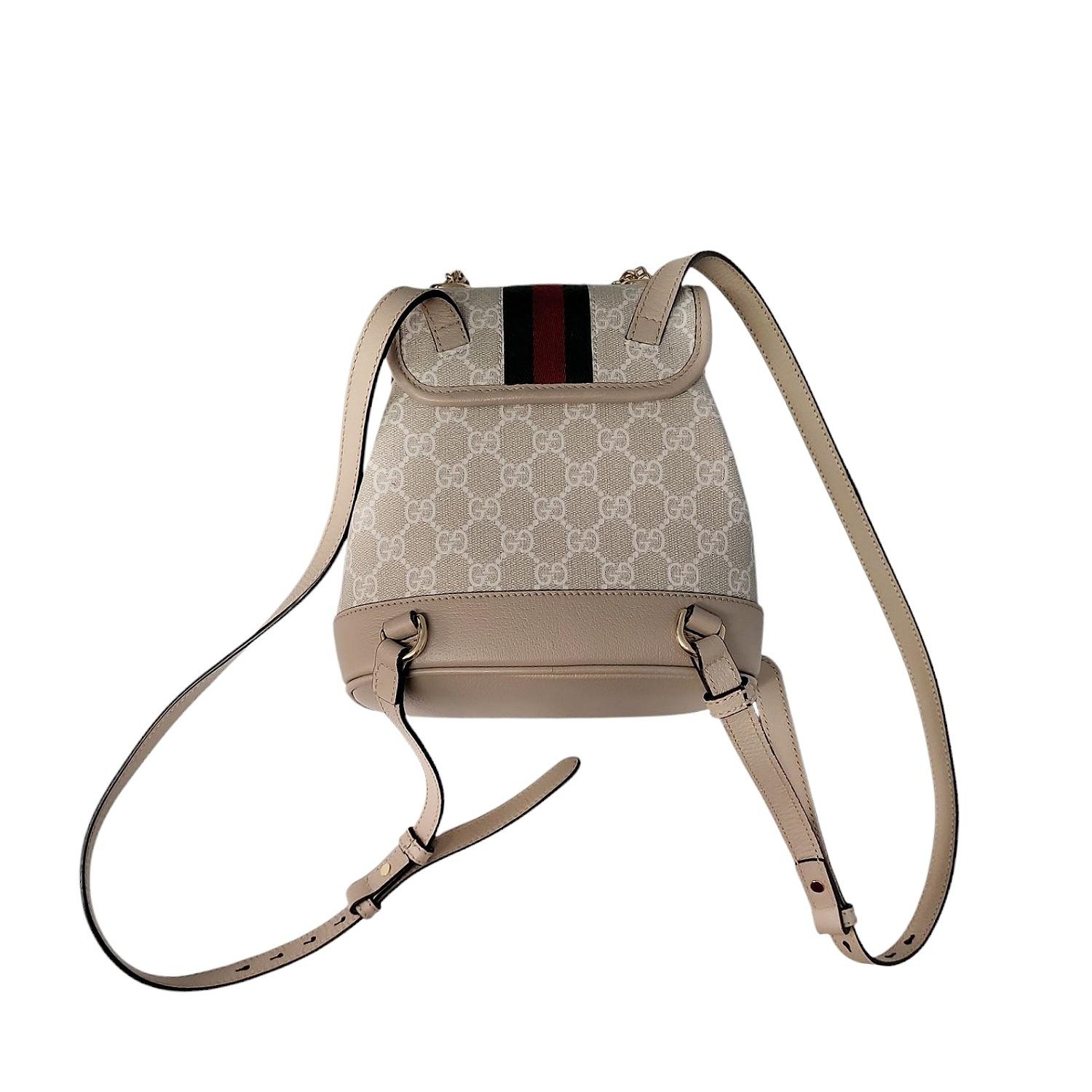 Brown Gucci Ophidia Mini GG Supreme Canvas Backpack For Sale