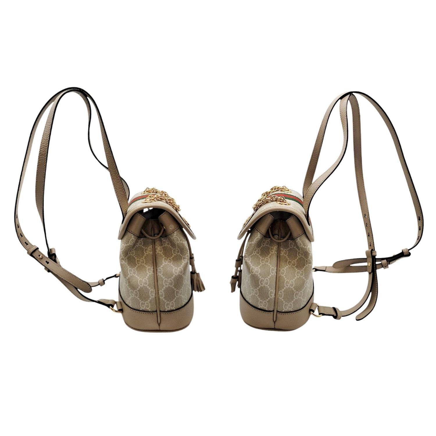 Gucci Ophidia Mini GG Supreme Canvas Backpack In Excellent Condition For Sale In Scottsdale, AZ