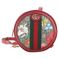 Gucci Ophidia Round Backpack Flora GG Coated Canvas Mini