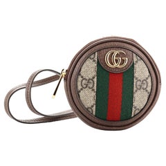 Gucci Ophidia Round Neck Pouch GG Coated Canvas Mini