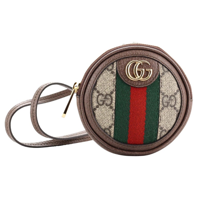 Gucci Ophidia Round Neck Pouch GG Coated Canvas Mini at 1stDibs | gucci  neck pouch, gucci neck bag