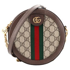 Gucci Ophidia Round Shoulder Bag GG Coated Canvas Mini