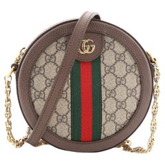 Gucci Ophidia Round Shoulder Bag GG Coated Canvas Mini