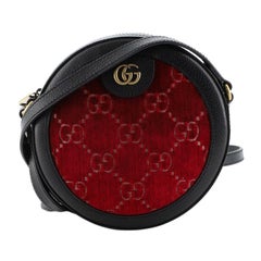 Gucci Ophidia Round Shoulder Bag GG Velvet Mini