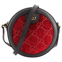 Gucci Ophidia Round Shoulder Bag GG Velvet Mini