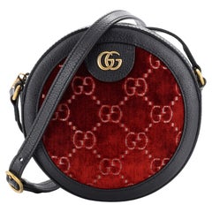 Gucci Ophidia Round Shoulder Bag GG Velvet Mini