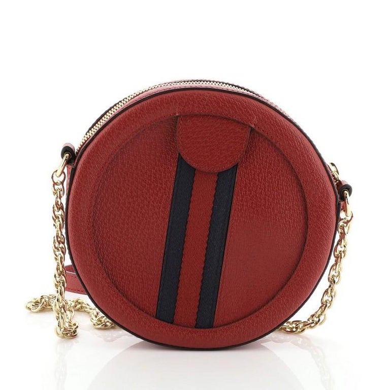 Gucci Ophidia Round Shoulder Bag Leather Mini For Sale at 1stdibs
