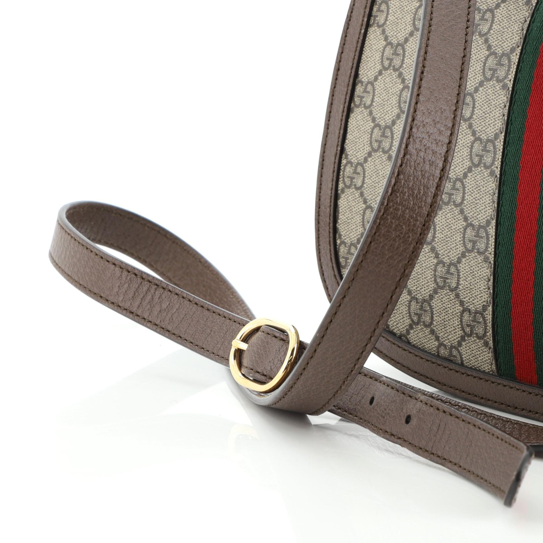 Gucci Ophidia Sattelklappe Umhängetasche GG aus beschichtetem Segeltuch 1