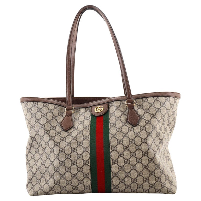 Gucci Ophidia Shopping Tote GG Coated Canvas Medium For Sale at 1stDibs