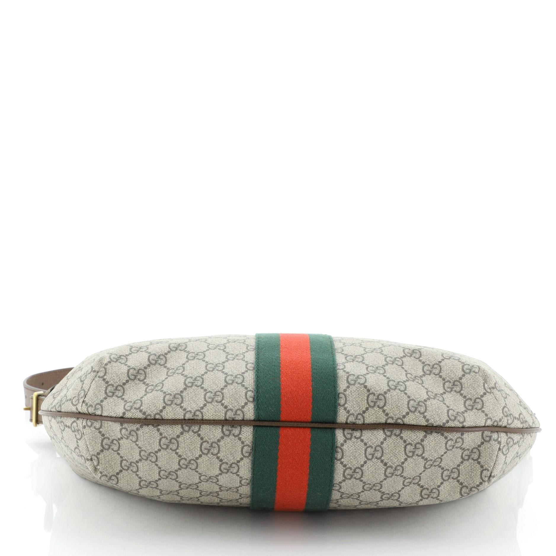 Gray Gucci Ophidia Shoulder Bag GG Coated Canvas