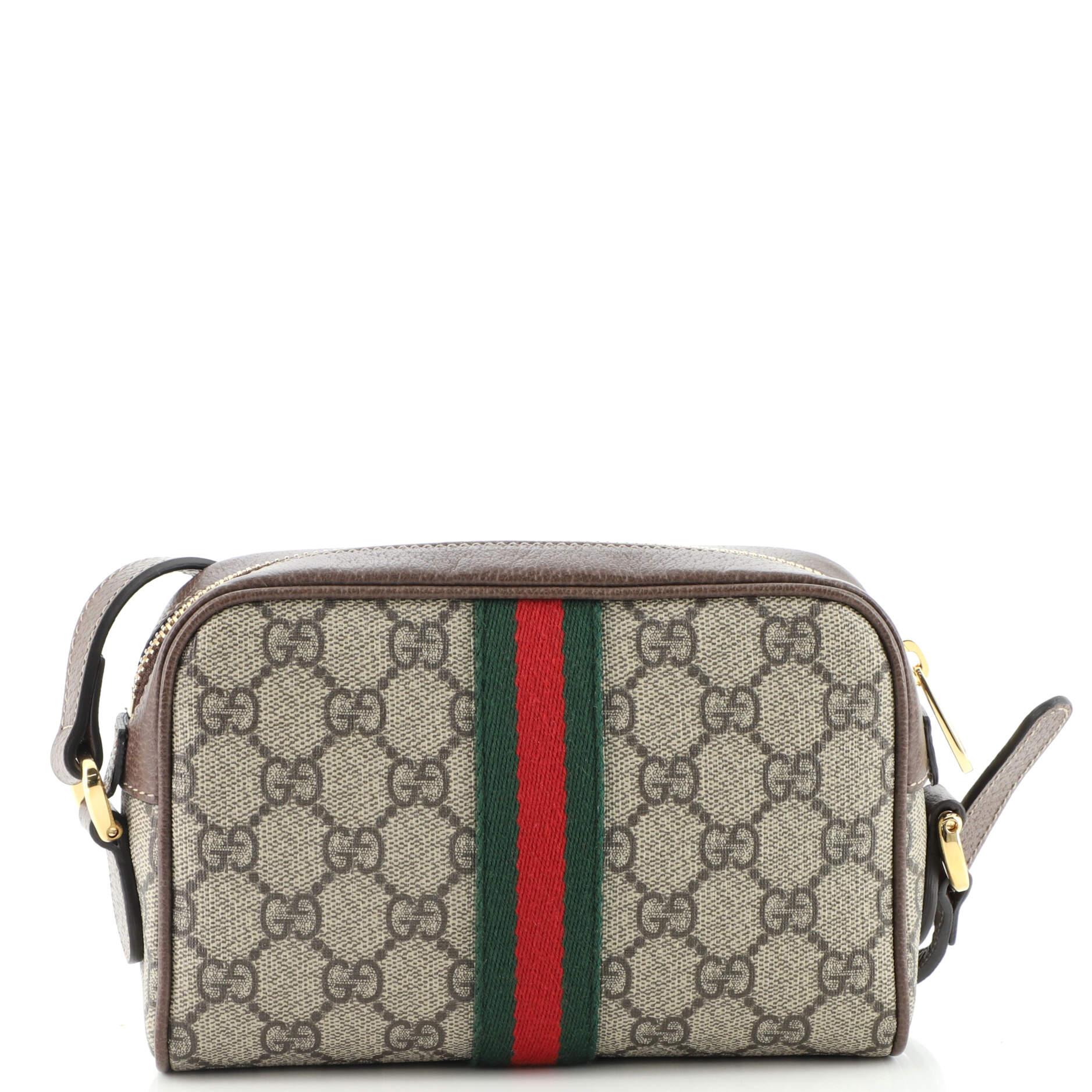 Gucci Ophidia Shoulder Bag GG Coated Canvas Mini In Good Condition In NY, NY